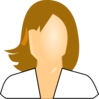 User Icon, Female, White Shirt Clip Art