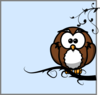 Owl On Branch 79 Clip Art