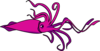 Purple Pink Squid Clip Art
