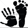 Baby Hand Footprint Clipart Image