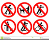 Cycling Road Signs Clipart Image