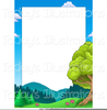 Trees And Mountains Clipart Image