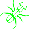 Ant Outline Green Clip Art
