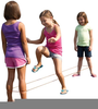 Girls Jumping Rope Clipart Image