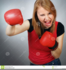 Girls Boxing Clipart Image
