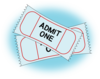 Tickets With A Blue Background  Clip Art