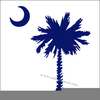 Palmetto Tree And Crescent Moon Clipart Image