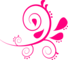 Swirl Paisley Pink Clip Art