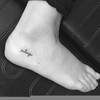 Ankle Tattoo Words Image
