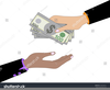Hand Giving Money Clipart Image