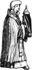 Medieval Priest With Sacrament Clip Art