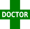 Doctor Logo Green White Clip Art