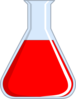 Red Chemistry Flask Clip Art