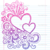 Depositphotos Love Hearts Frame Border Back To School Sketchy Notebook Doodles Vector Illustration Design On Lined Sketchbook Paper Background Image