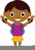 Girl Going To School Clipart Image