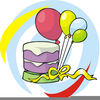 Clipart Birthday Cake And Balloons Image