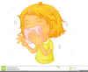 Woman Sneezing Clipart Image