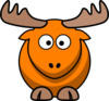 Orange Moose Cartoon Clip Art