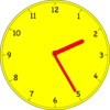 Yellow Clock  Clip Art