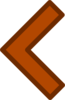 Orange Left Arrow2 Clip Art