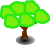 Six Green Dumpling Tree Clip Art