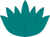 Aqua Lotus Flower Clip Art