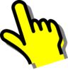 Yellow  Hand Clip Art