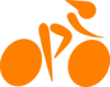 Orange Cyclist Clip Art