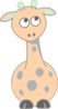 Orange Giraffe  Clip Art