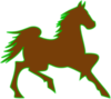 Fire Horse Green Clip Art