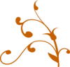 Dark Orange Branches Clip Art