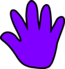 Violet Hand Clip Art