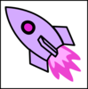 Pink And Purple Rocket Clip Art