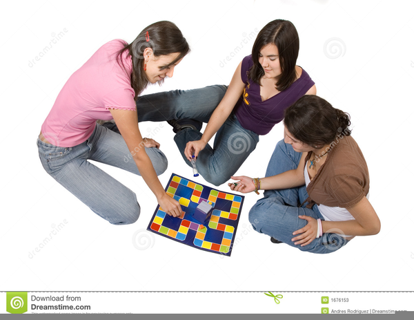 people playing board games clipart