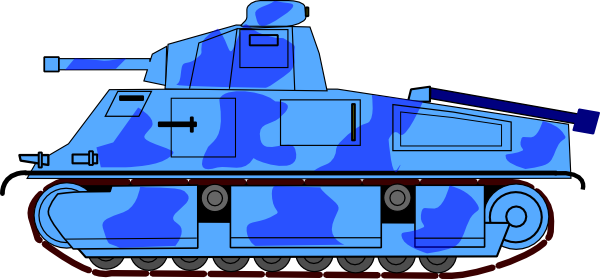 Blue Tank Clip Art at  - vector clip art online, royalty