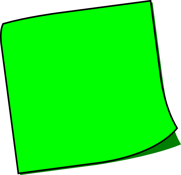 Green Sticky Note Clip Art at Clker.com - vector clip art online, royalty  free & public domain