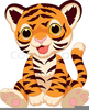 Cartoon Baby Tiger Clipart Image