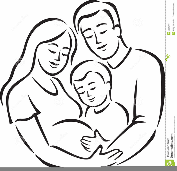clipart mother and father