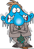 Person Freezing Clipart Image