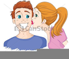Boy And Girl Kissing Clipart Image
