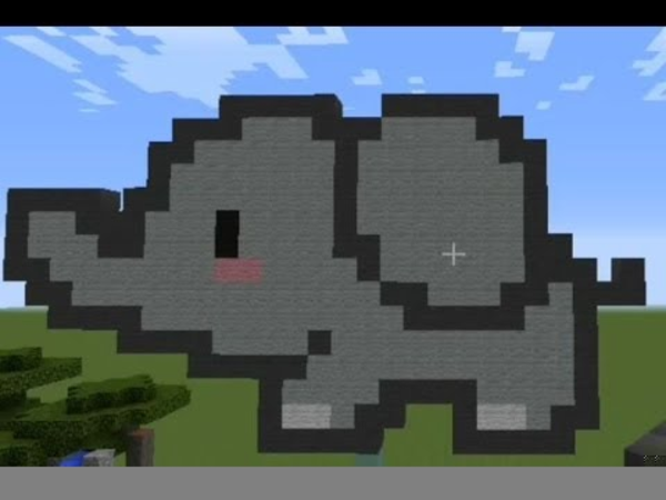 Minecraft Elephant Build | Free Images at Clker.com - vector clip art  online, royalty free & public domain