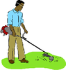 Weed Eating Clipart Image