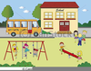 Free Clipart Children At School Image