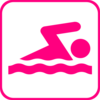 Swimming Icon Pink Clip Art