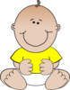 Yellow Baby Sitting Clip Art