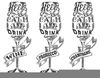 Black And White Wine Glass Clipart Image