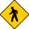 Pedestrian Sign Clip Art