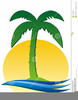 Palm Tree And Sun Clipart Image
