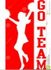 The Word Cheerleader Clipart Image