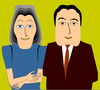 Old Married Couple Clipart Image